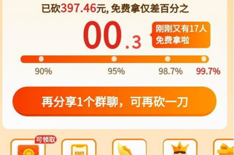 拼多多助力活动，轻松免费拿好物{多多砍价网站}。